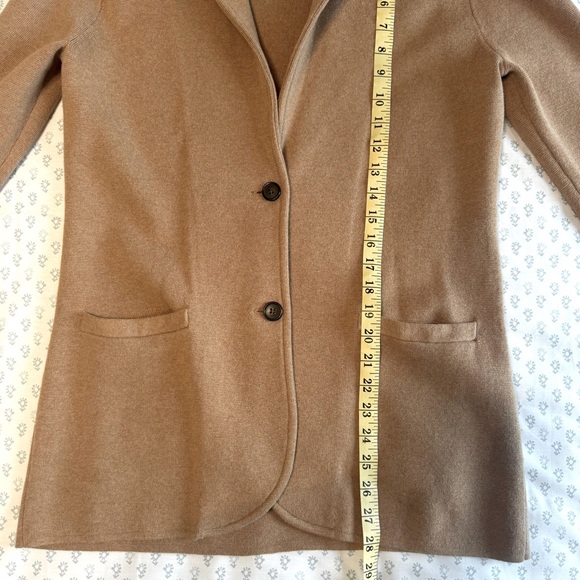 J. Crew Women's Tan Sweater Blazer Size Small - Picture 4 of 8